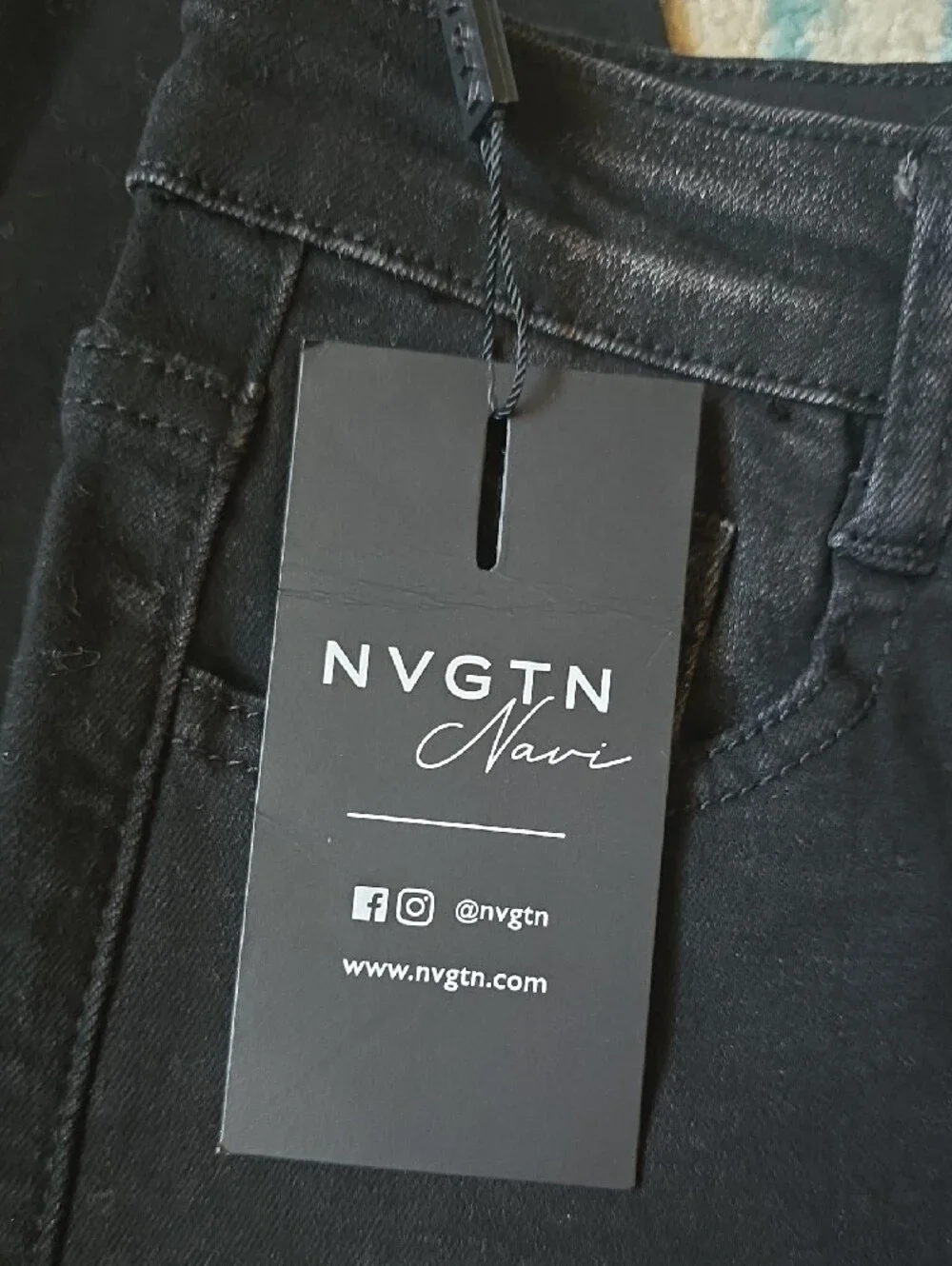 NVGTN Black Skinny High-Rise Jeans